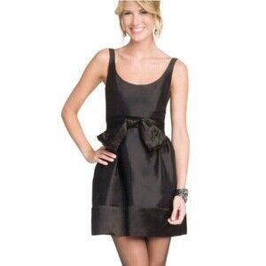 Milly Dominique Bow Dress Black Size 2 Cocktail Formal Quiet Luxury